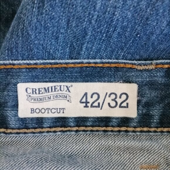 Cremieux Mens Blue Premium Denim High Rise Straight Leg Bootcut Jeans Size 42X32 - Picture 5 of 8